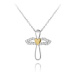 Dámský stříbrný náhrdelník anděl JMAN0034GN45