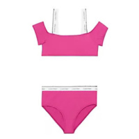 Dívčí plavky CROP TOP BIKINI SET KY0KY00062VUZ - Calvin Klein