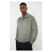 Trendyol Khaki Slim Slim Fit Half Turtleneck Textured Knitwear Sweater