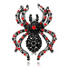 Camerazar Stříbrná brož pavouk zdobená zirkony, velikost 3,9 cm * 3 cm, bižuterní slitina