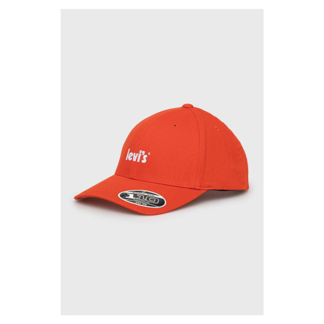 Čepice Levi's oranžová barva, s aplikací Levi´s