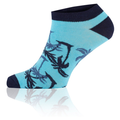 Kotníkové ponožky PALEROS - tmavě modrá/tyrkysová Italian Fashion