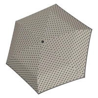 Derby Hit Mini Flat Dots - dámský skládací deštník, šedá, puntík