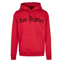 Los Angeles Wording Hoody - ruby