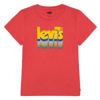 Dětské bavlněné tričko Levi's červená barva, s potiskem
