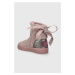 Dětské semišové zimní boty Garvalin růžová barva