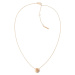 Calvin Klein Slušivý bronzový náhrdelník s krystaly Minimal 35000145