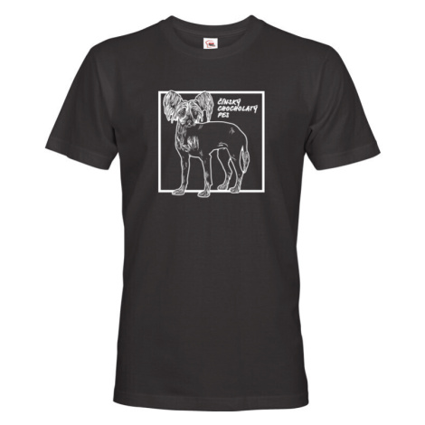 Pánské tričko pro milovníky zvířat - Čínsky chocholatý pes 2 BezvaTriko