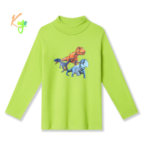 Chlapecké tričko KUGO KC2327, zelinkavá Barva: Zelená