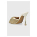 Pantofle Liu Jo MIRIAM 11 dámské, zlatá barva, na podpatku, SA4185TX42101111