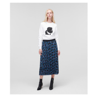 Sukně karl lagerfeld orchid print skirt modrá