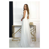 Bílé nařasené šaty Silvana