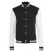 2-tone College Sweatjacket - blk/wht