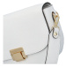 Menší moderní kožená kabelka Klarisima, bílá