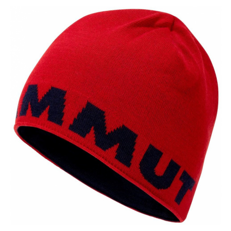 Čepice Mammut Logo Beanie - červená / šedá