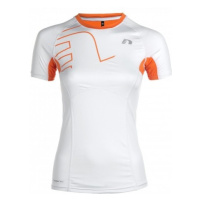 Dámské kompresní běžecké tričko Newline Vent Stretch Tee bílo-oranžová