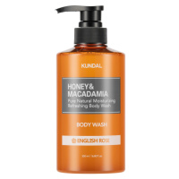 KUNDAL - HONEY & MACADAMIA BODY WASH - Korejský sprchový gel English Rose 500 ml