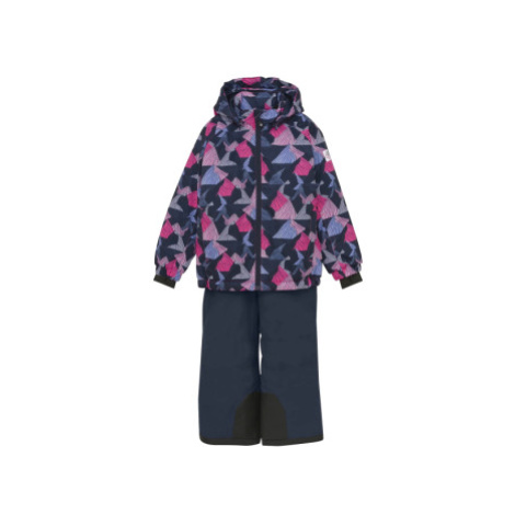 Dívčí set lyžařské bundy s kalhotami COLOR KIDS Ski Set - AOP -741741.5381-Pink Glo