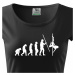 Dámské tričko s vtipným potiskem evoluce Pole dance