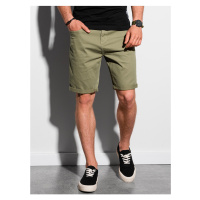 Khaki pánské kraťasy Ombre Clothing W303