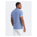 Světle modré pánské polo tričko Ombre Clothing