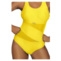 Dámské jednodílné plavky S36-21 Fashion sport žlutá - Self