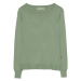 Svetr trussardi sweater boat neck viscose stretch zelená