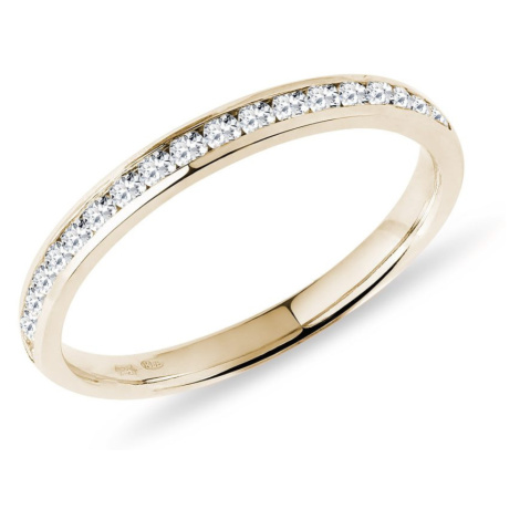 Minimalistický snubní prsten s diamanty KLENOTA