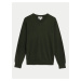 Čistě bavlněný svetr s výstřihem do V Marks & Spencer zelená