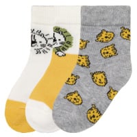 lupilu® Chlapecké ponožky s BIO bavlnou, 3 páry (žlutá/bílá/šedá)