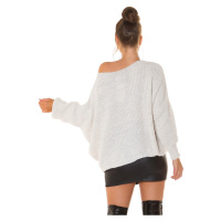 Sexy nadměrný pletený svetr
