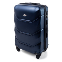 Rogal Tmavě modrý luxusní lehký plastový kufr 