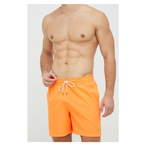 Plavkové šortky Polo Ralph Lauren oranžová barva, 710829851