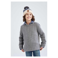 DEFACTO Boy's Regular Fit Crew Neck Knitwear Sweater