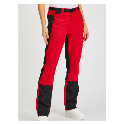 Černo-červené dámské kalhoty s odepínací nohavicí SAM73 Aries Sam 73