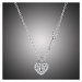 GRACE Silver Jewellery Stříbrný náhrdelník se zirkony Angilia - stříbro 925/1000,klíč a zámek NH