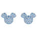 Disney Třpytivé stříbrné náušnice pecky Mickey Mouse ES00081SL.CS