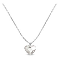 Náhrdelník čirý se Swarovski Elements Heart N28086C Krystal L