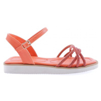 DGN 535-23Y Women's Cross Silver Stone Sandals Orange