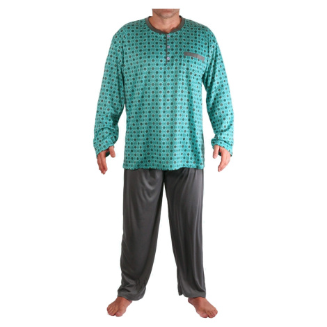 Olda maxi pánské pyžamo BNA273 světle zelená