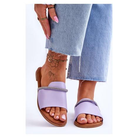 Elegantní ploché sandálky fialové Termen Kesi