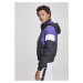 Bunda Urban Classics Ladies 3-Tone Padded Pull Over Jacket - black/ultraviolet/white