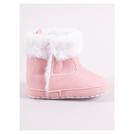 Dívčí boty na suchý zip model 17945673 Pink - Yoclub