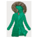 Zelená péřová dámská zimní bunda (LHD-23032)