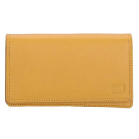 Double-D Žlutá velká kožená peněženka 