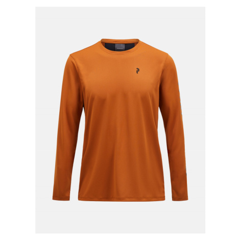 Tričko peak performance m alum light long sleeve hnědá