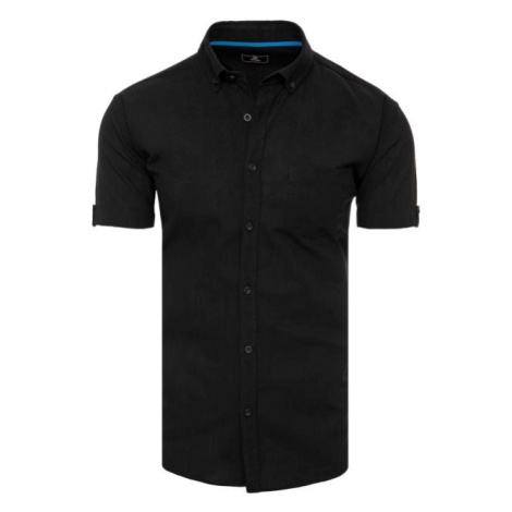 Černá pánská košile s krátkým rukávem DStreet