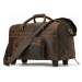 Kožená cestovní taška 2v1 kufr s kolečky vintage