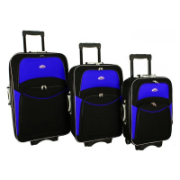 Rogal Sada 3 modro-černých cestovních kufrů 