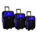 Rogal Sada 3 modro-černých cestovních kufrů "Standard" - M (35l), L (65l), XL (100l)
